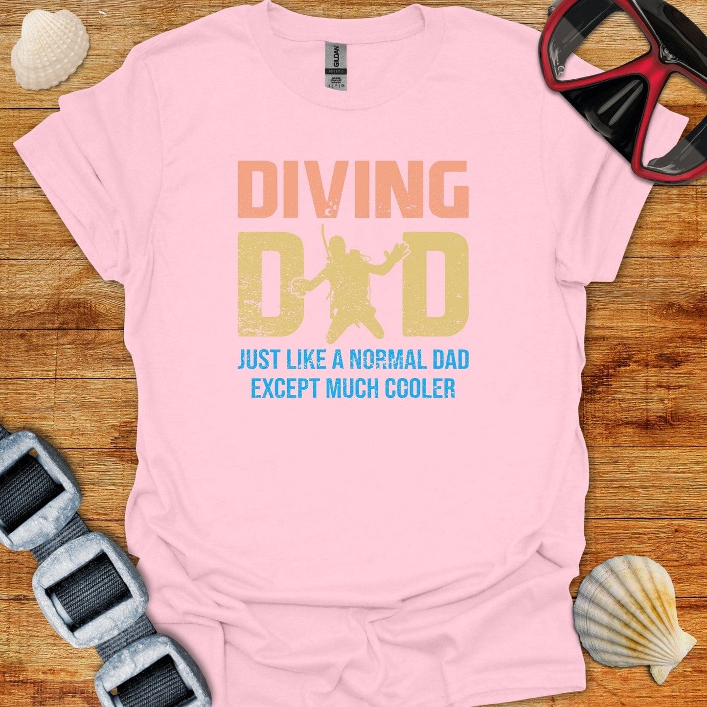 T-Shirt Light Pink / S Diving Dad