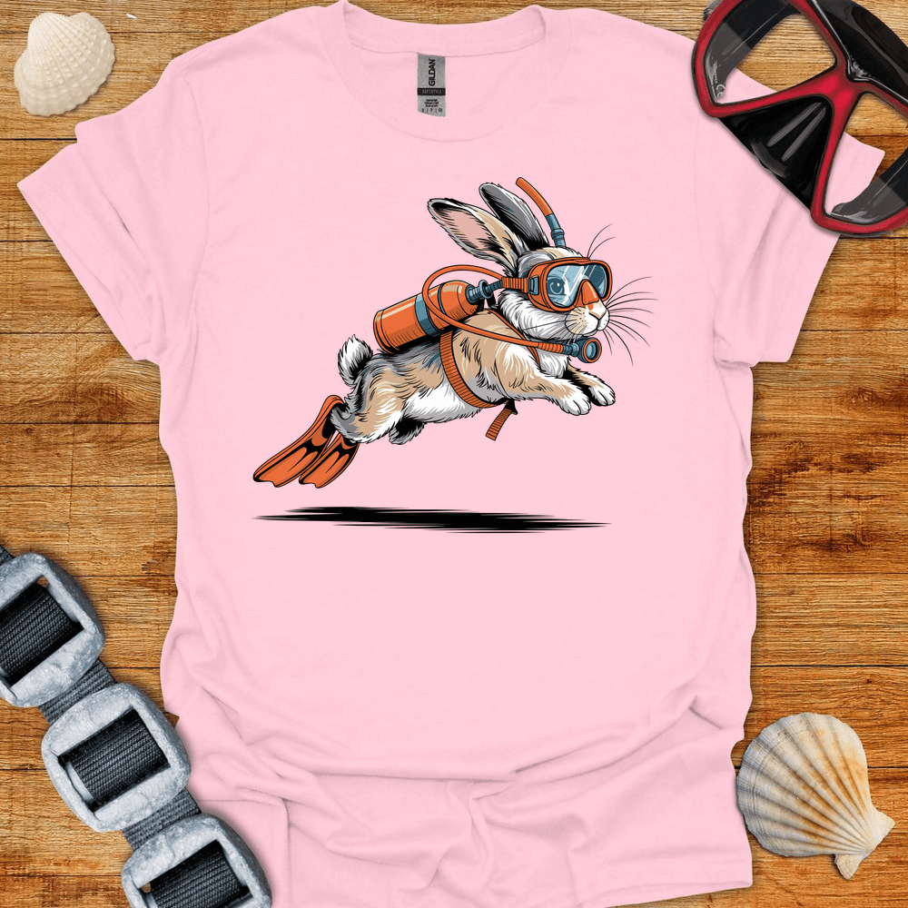 T-Shirt Light Pink / S Diving Rabbit T-Shirt