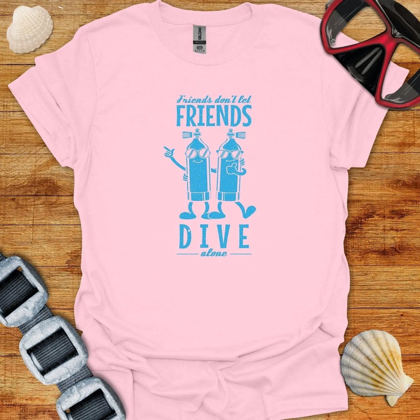 T-Shirt Light Pink / S Don't Dive Alone T-Shirt