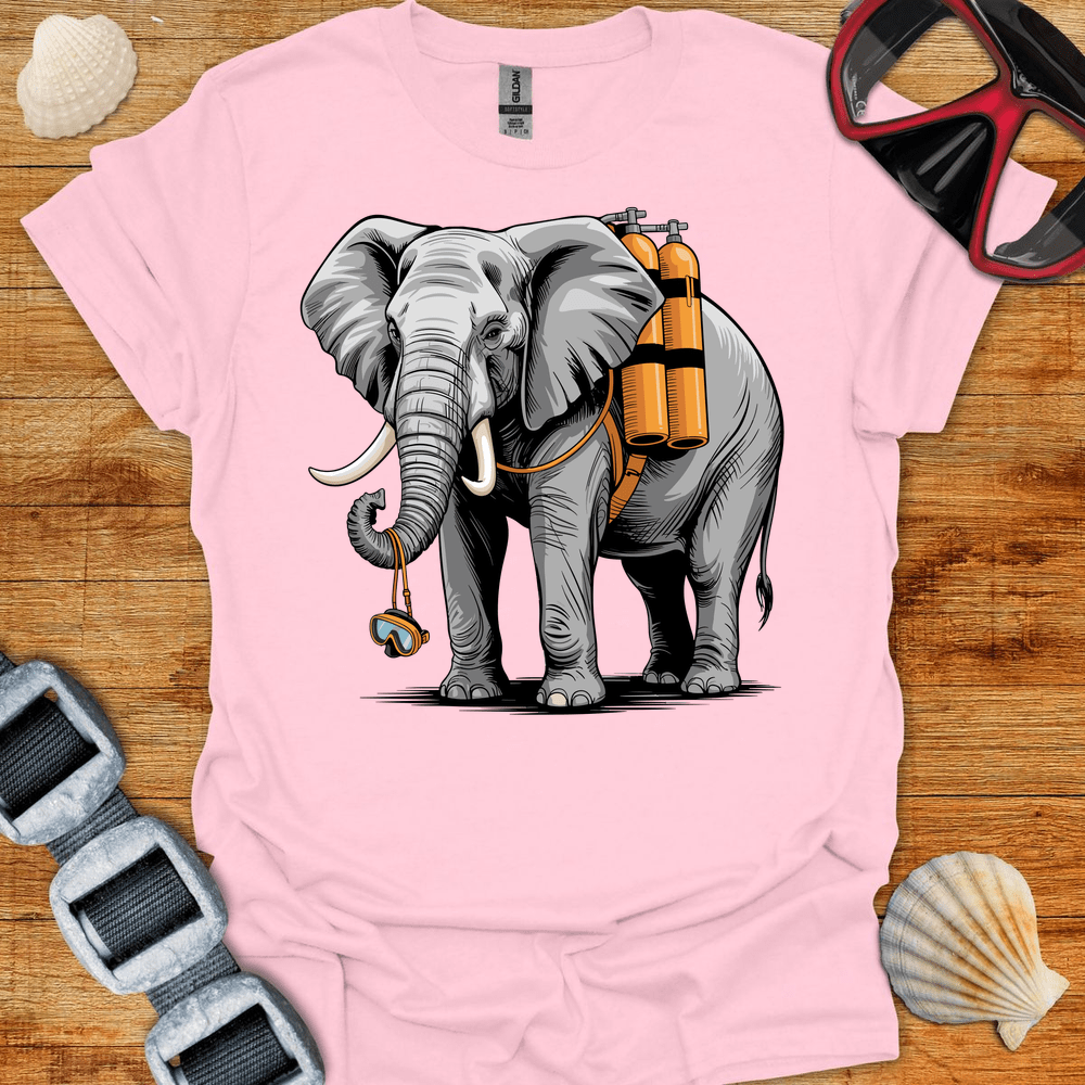T-Shirt Light Pink / S Elephant Diver T-Shirt
