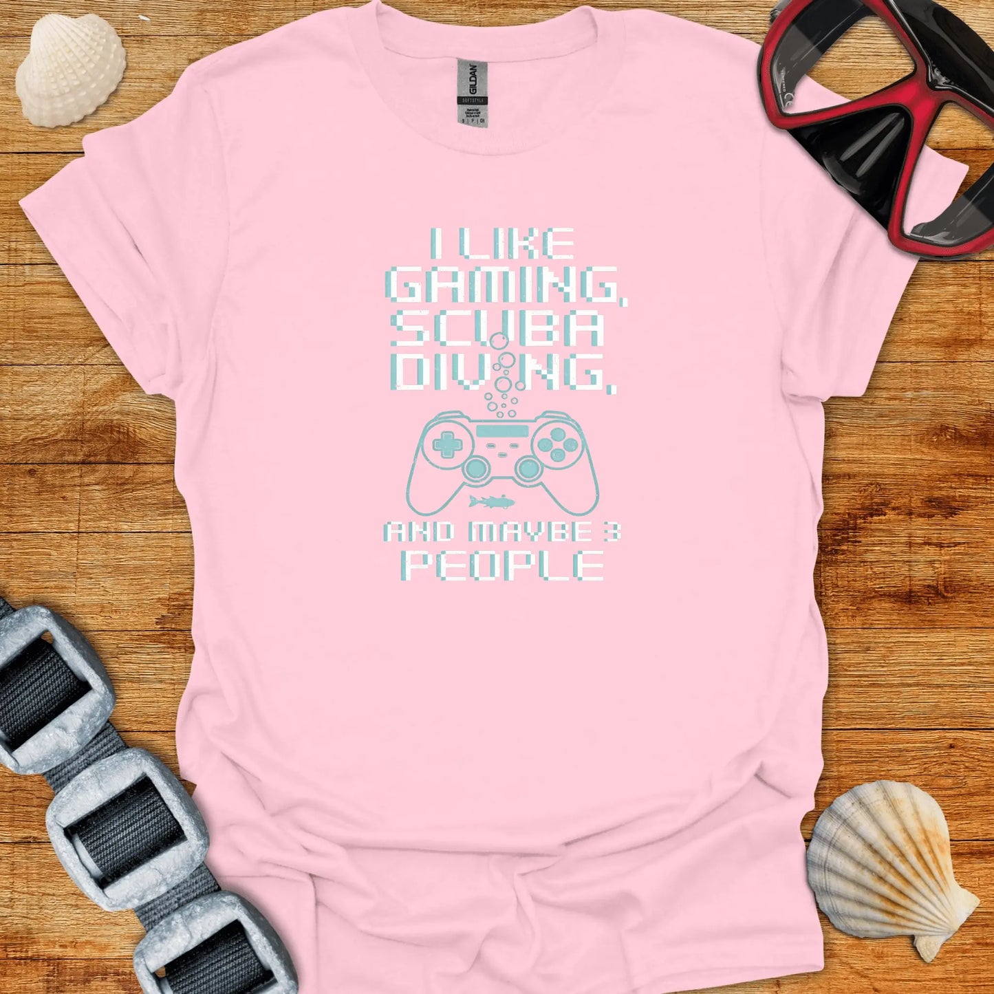 T-Shirt Light Pink / S Gaming & Scuba T-Shirt