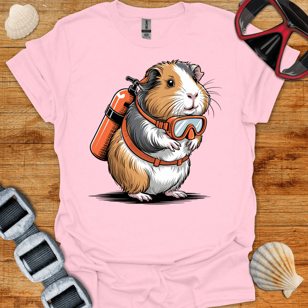 T-Shirt Light Pink / S Guinea Pig Diver T-Shirt