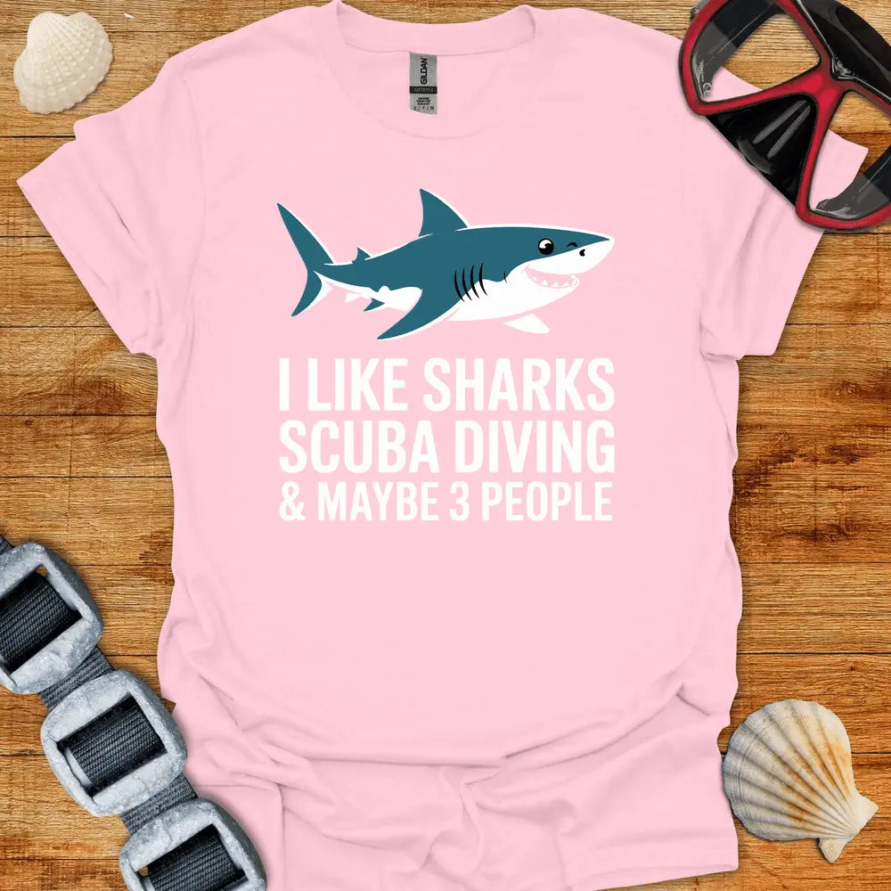 T-Shirt Light Pink / S I Like Sharks T-Shirt