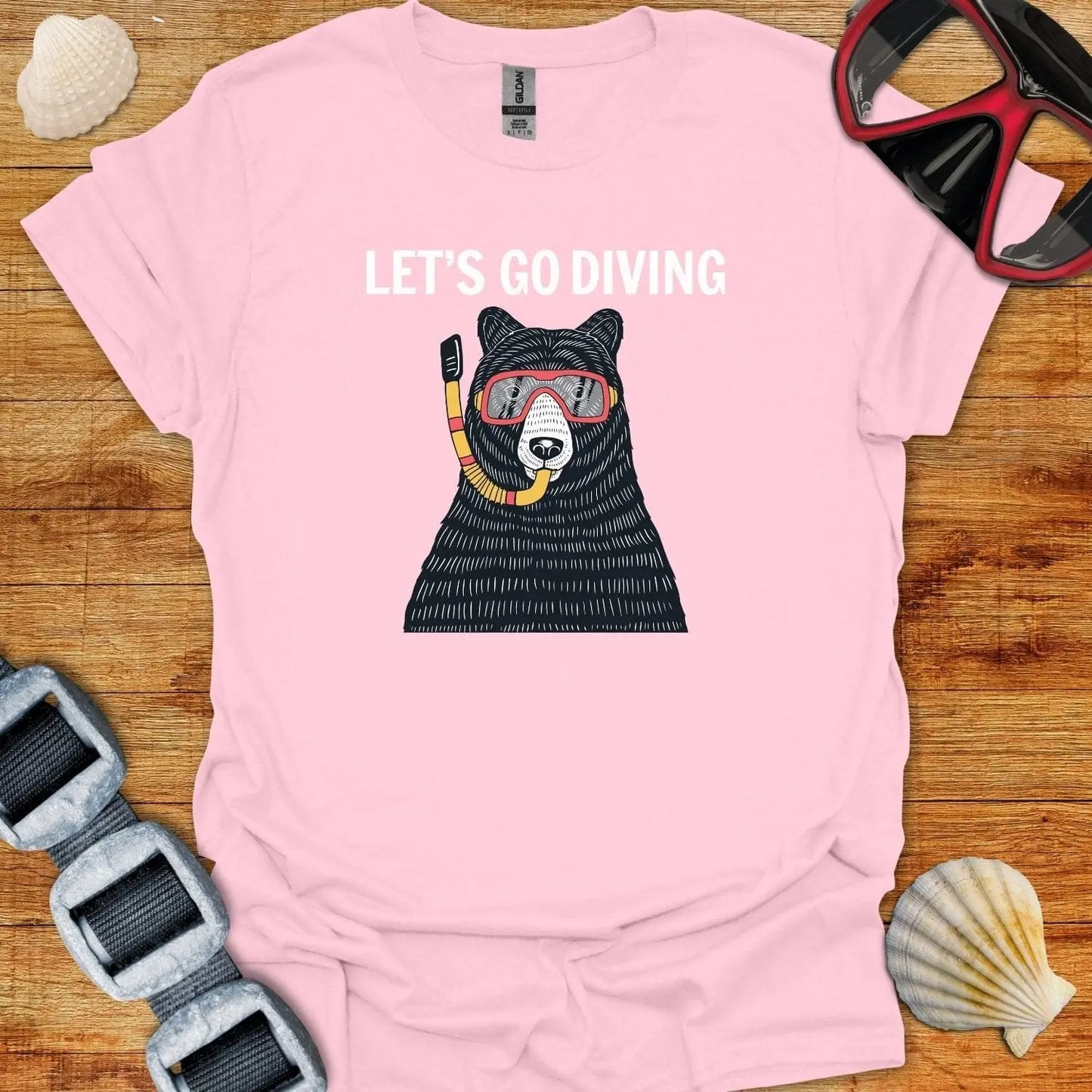 T-Shirt Light Pink / S Lets Go Diving