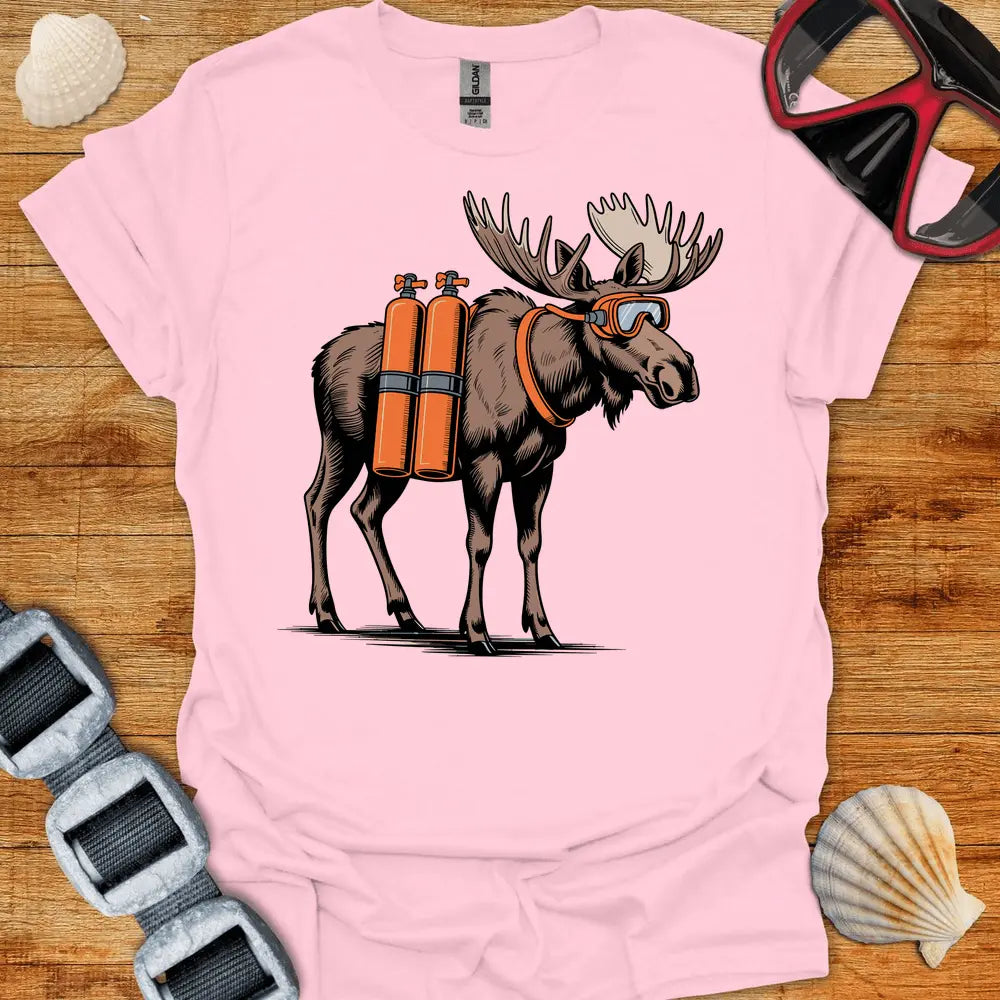 T-Shirt Light Pink / S Moose Diver T-Shirt