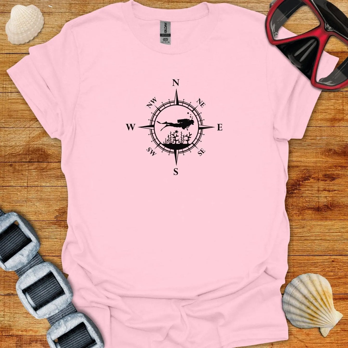 T-Shirt Light Pink / S Navigate Black