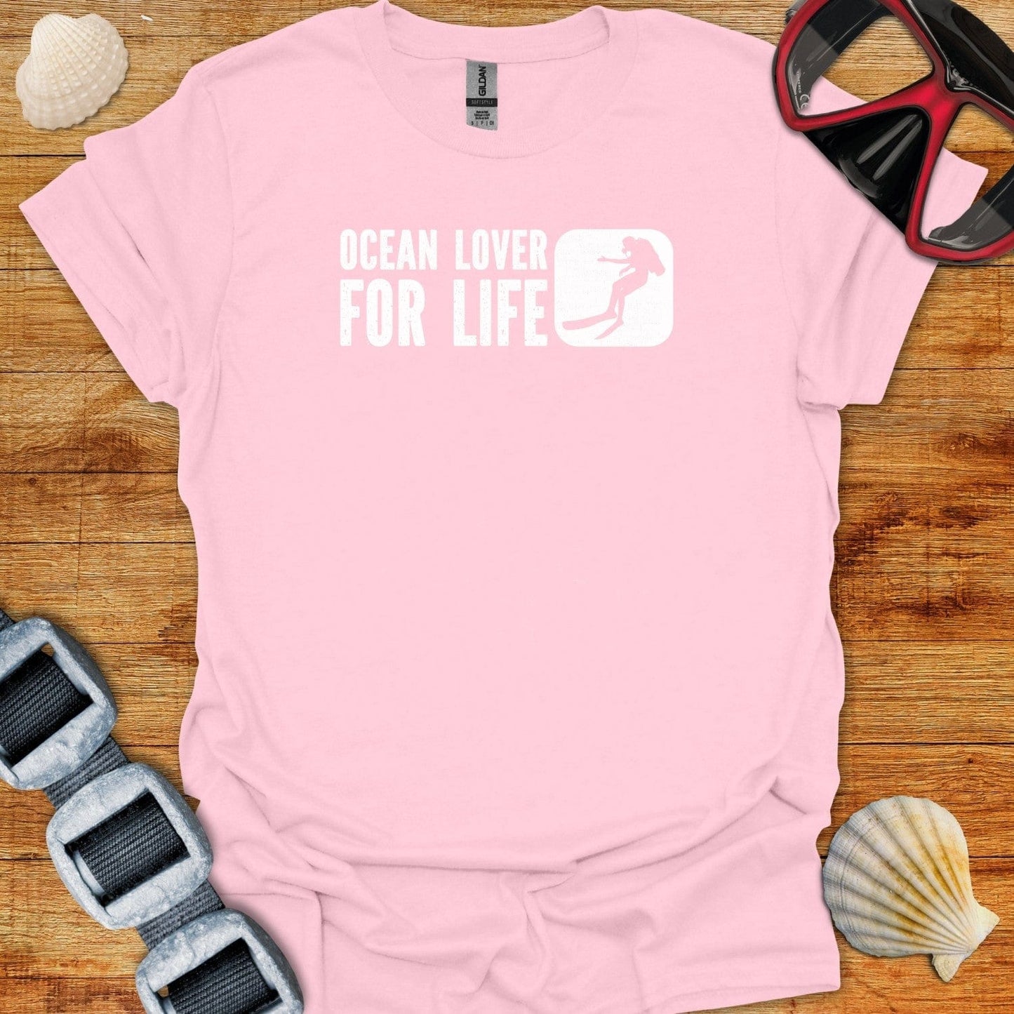 T-Shirt Light Pink / S Ocean Lover For Life