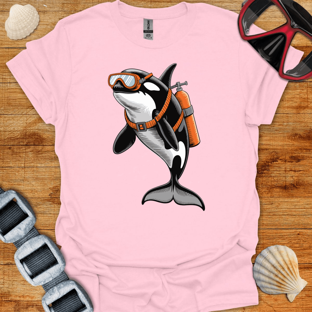 T-Shirt Light Pink / S Orca Diver T-Shirt