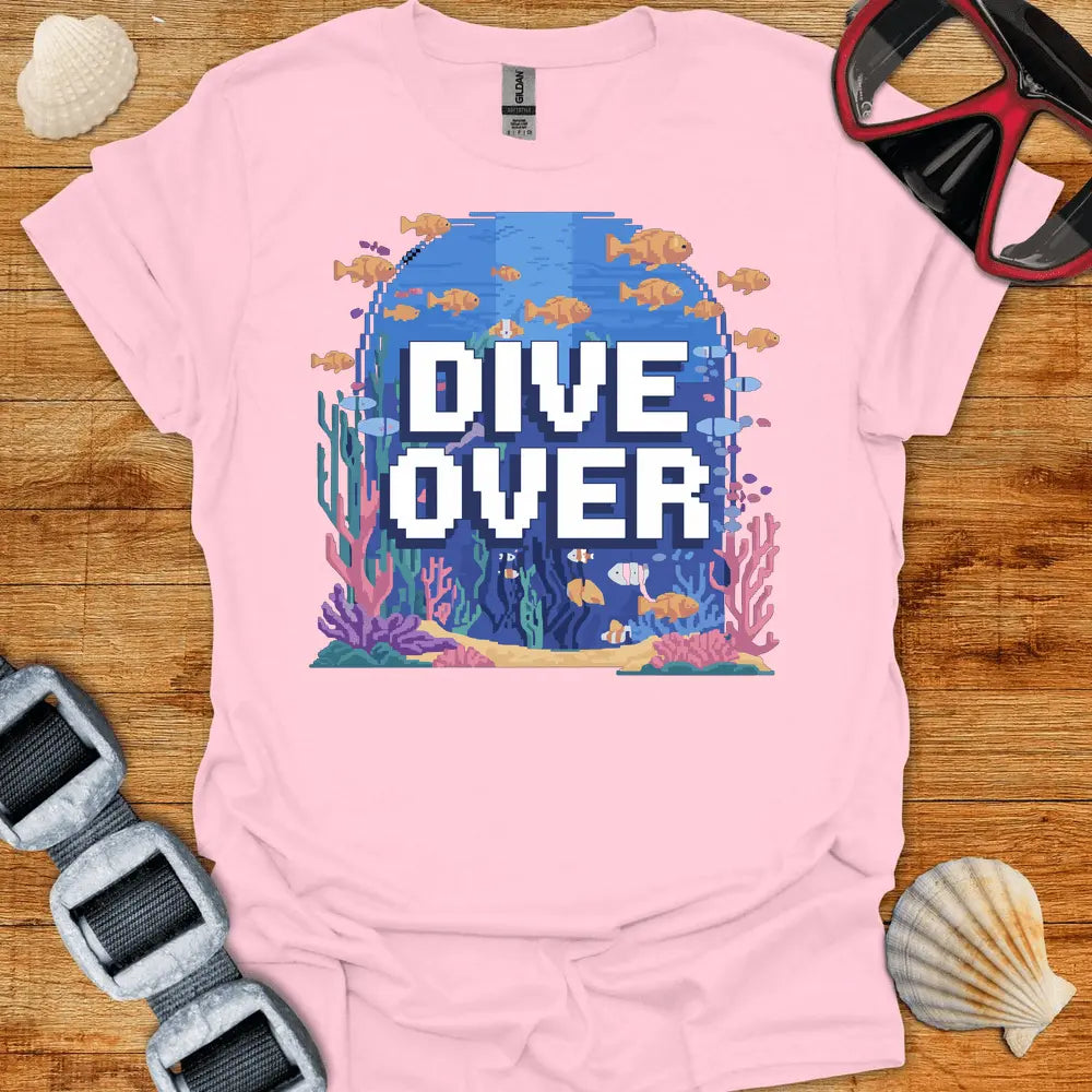 T-Shirt Light Pink / S Retro Dive Over T-Shirt