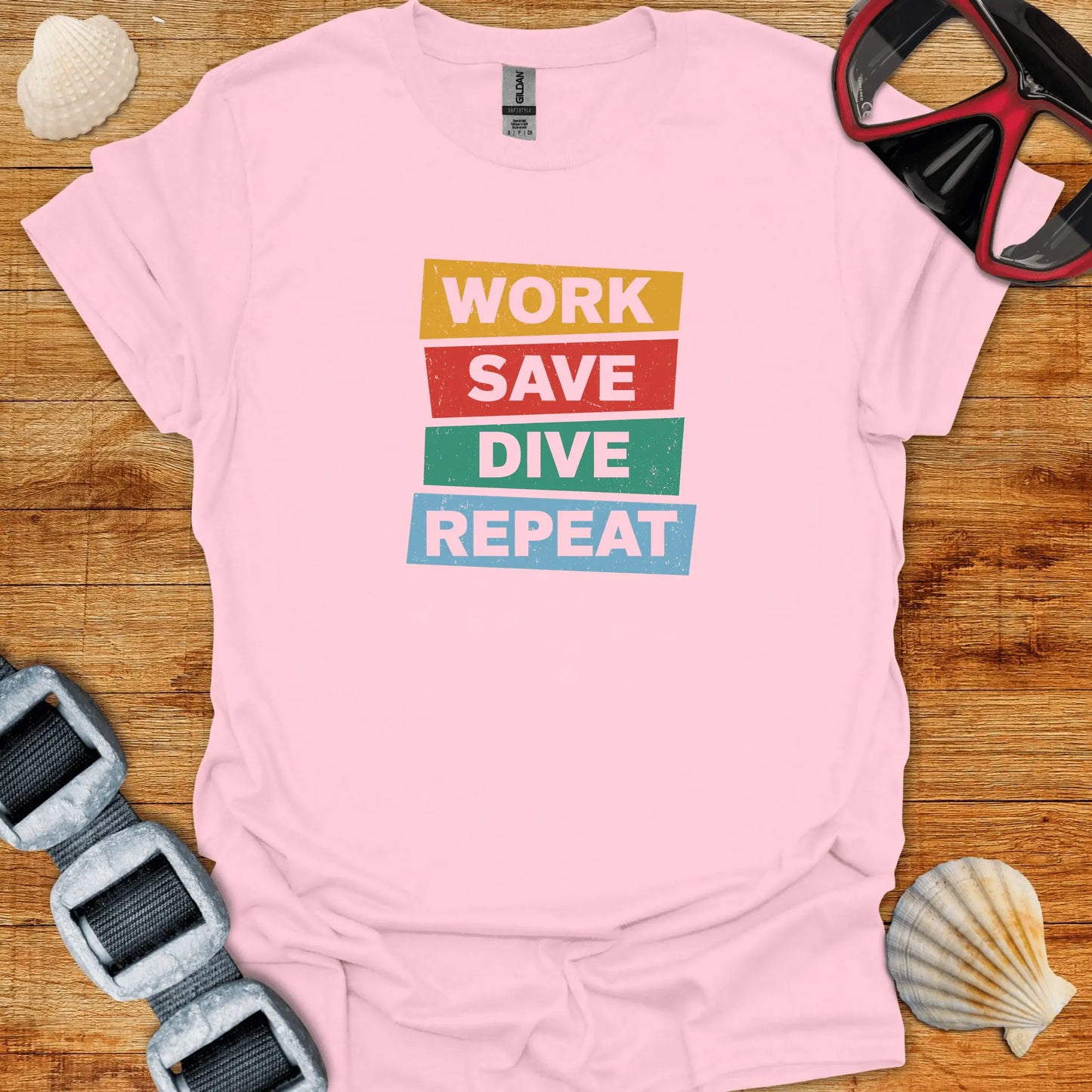 T-Shirt Light Pink / S Save Dive T-Shirt