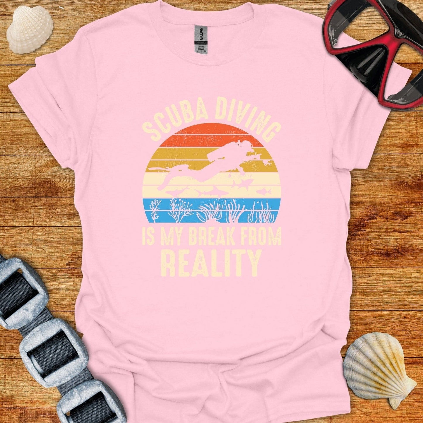 T-Shirt Light Pink / S Scuba Break From Reality