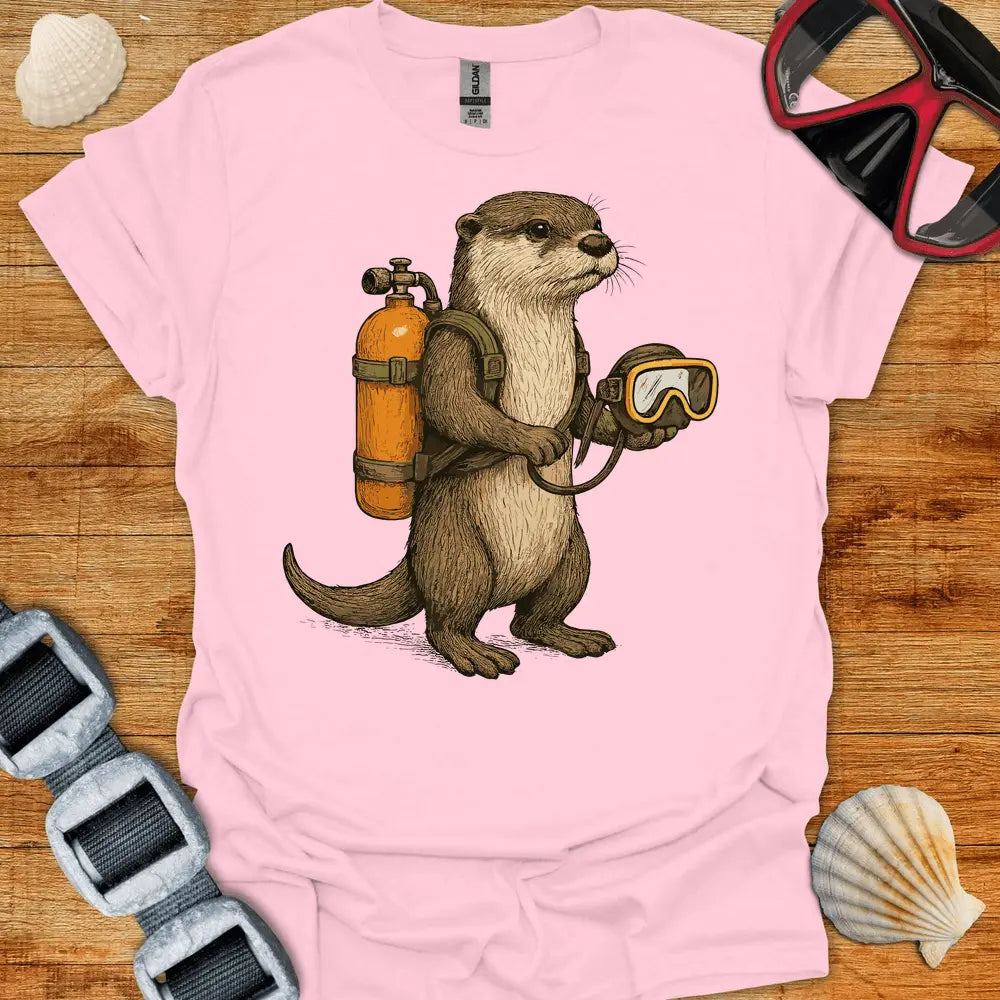 T-Shirt Light Pink / S Scuba Otter T-Shirt