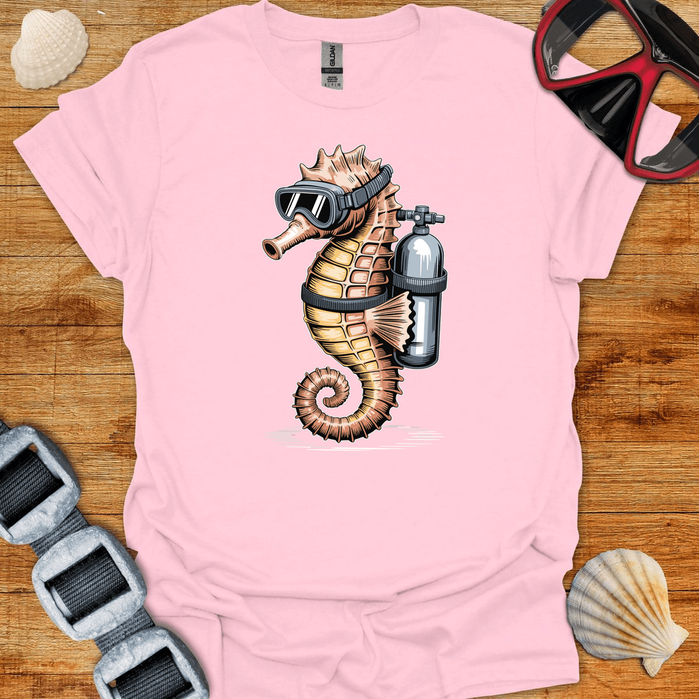 T-Shirt Light Pink / S Seahorse Diver T-Shirt
