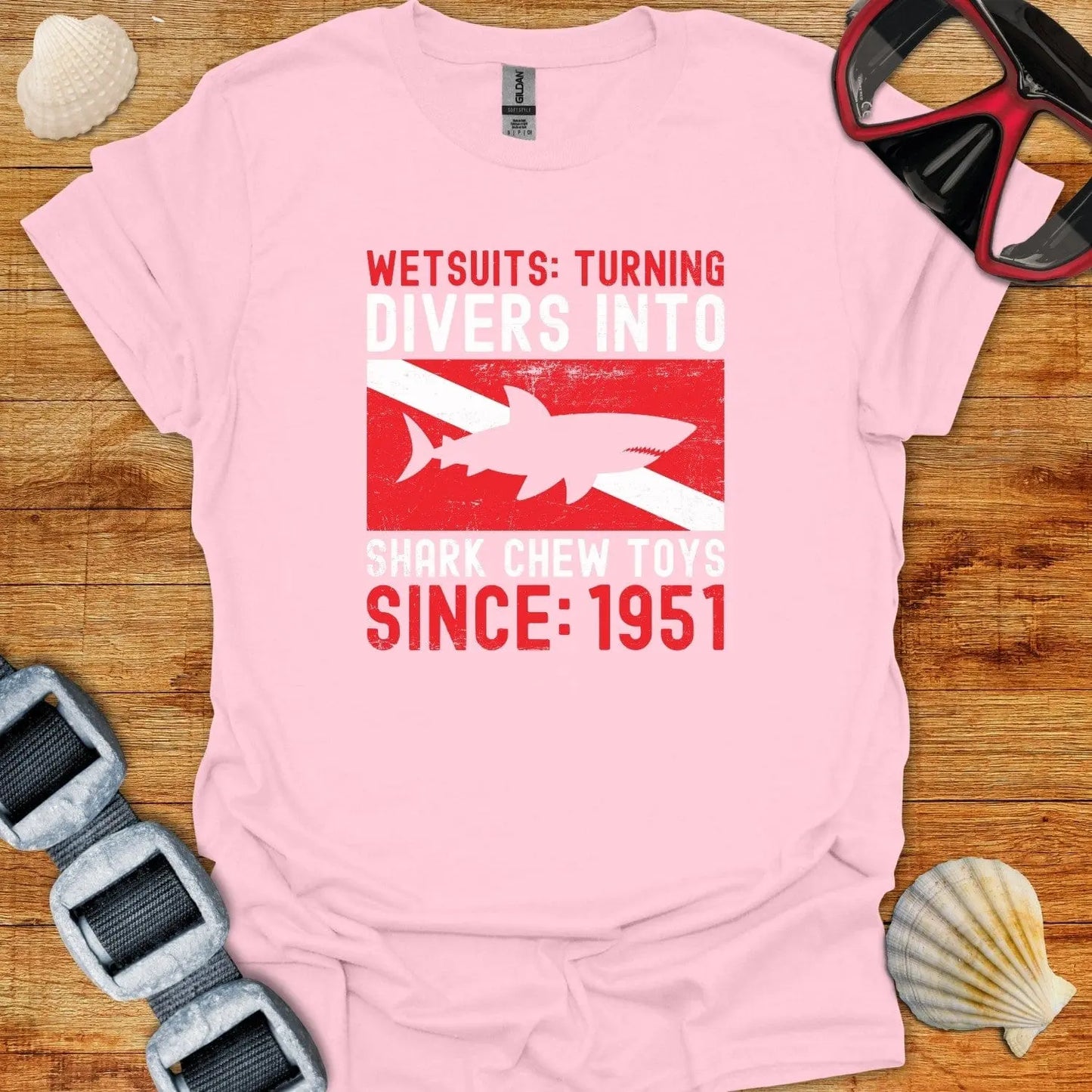 T-Shirt Light Pink / S Shark Chew Toy