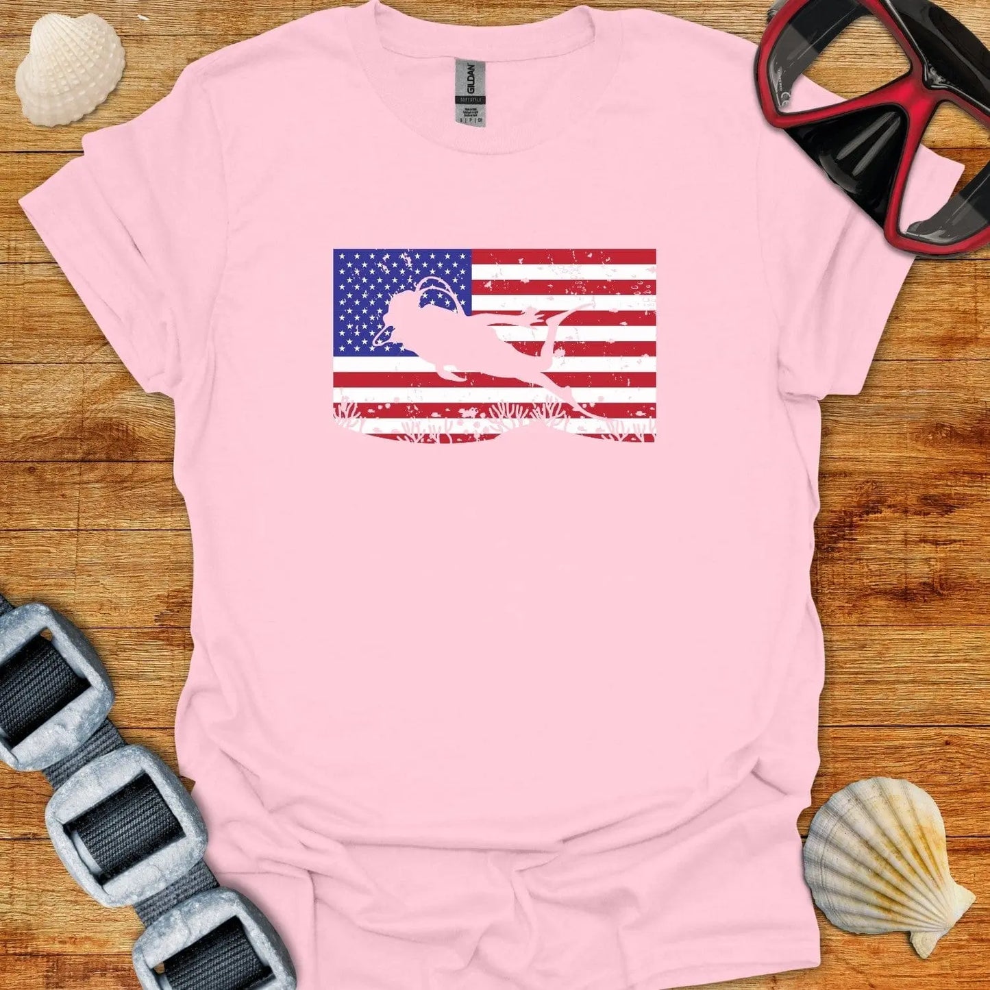 T-Shirt Light Pink / S USA Dive