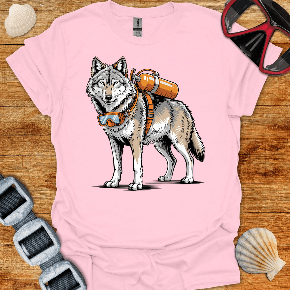 T-Shirt Light Pink / S Wolf Diver T-Shirt