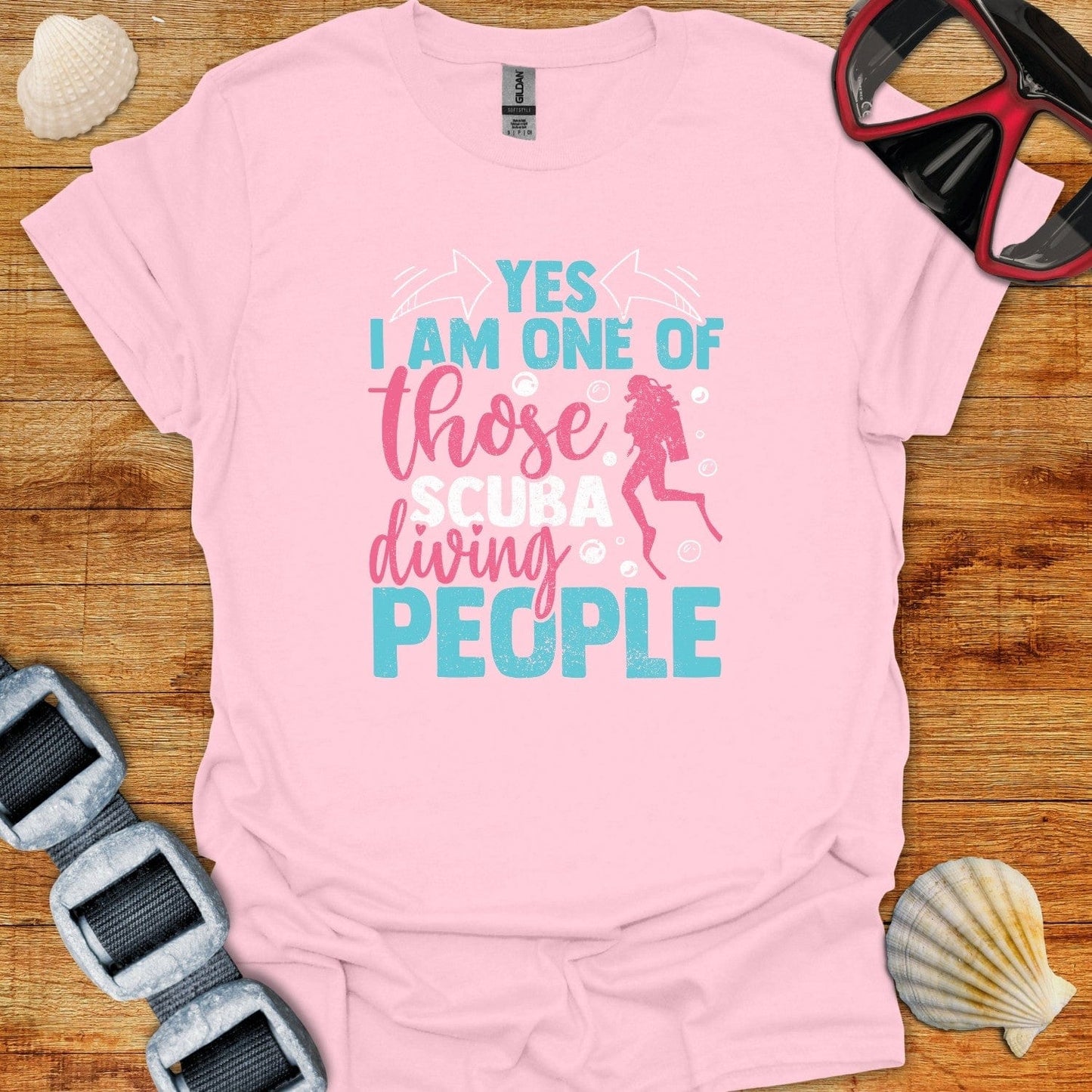 T-Shirt Light Pink / S Yes I Am One Of Those Diving People
