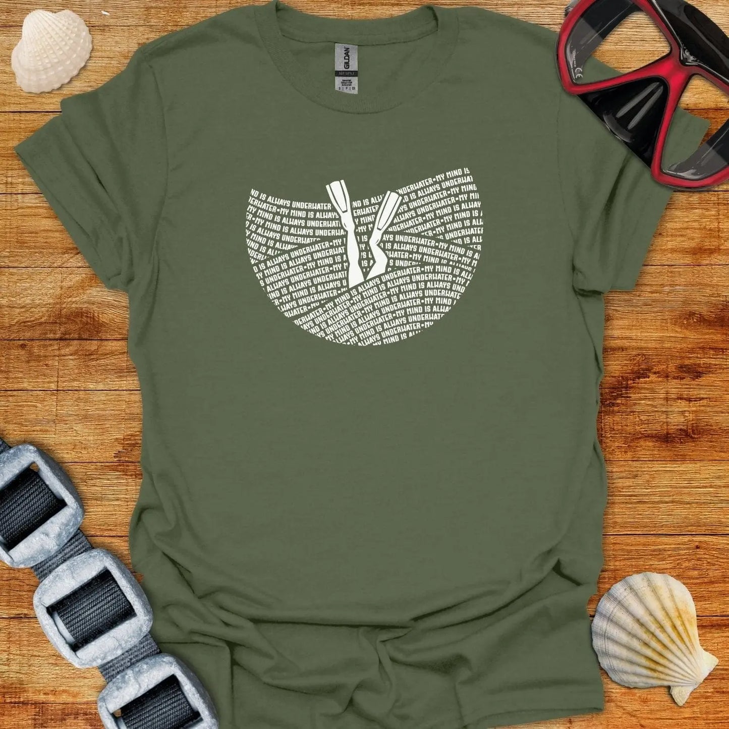 T-Shirt Military Green / S Always Underwater