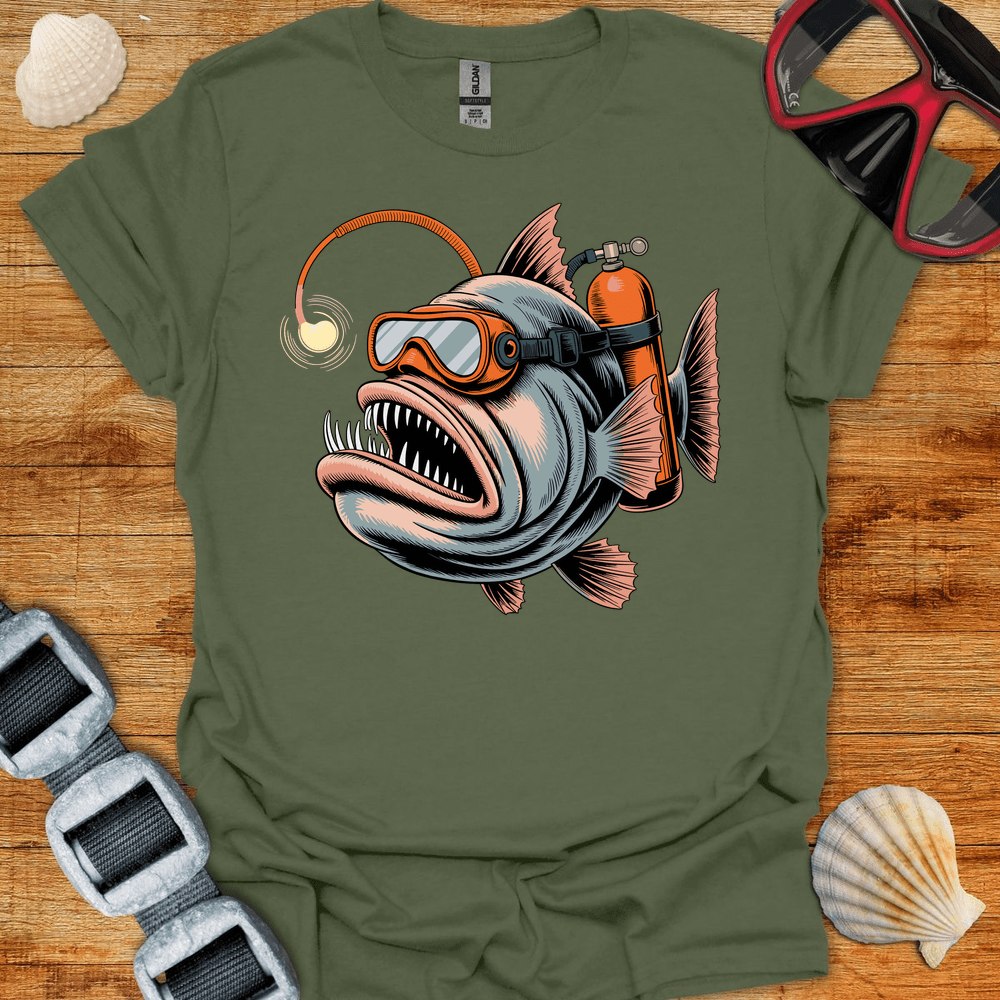 T-Shirt Military Green / S Anglerfish Diver T-Shirt