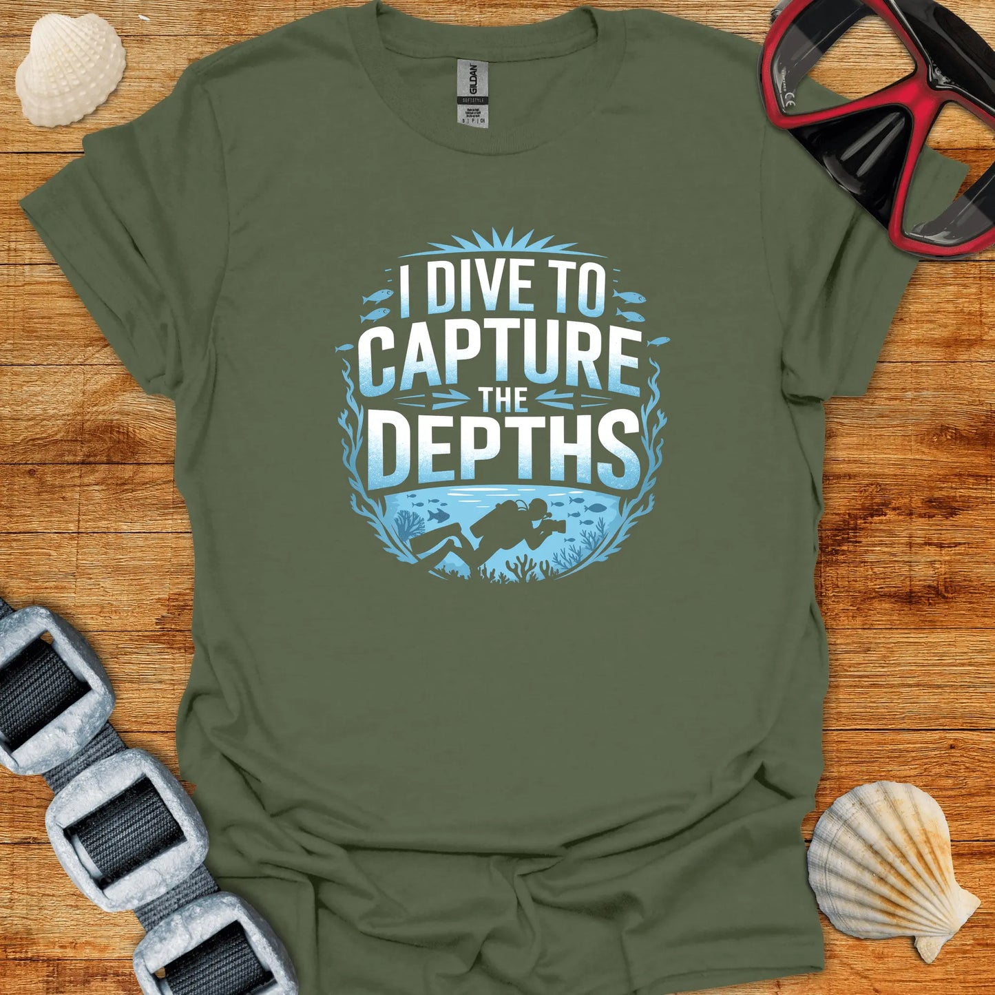 T-Shirt Military Green / S Capture The Depths T-Shirt