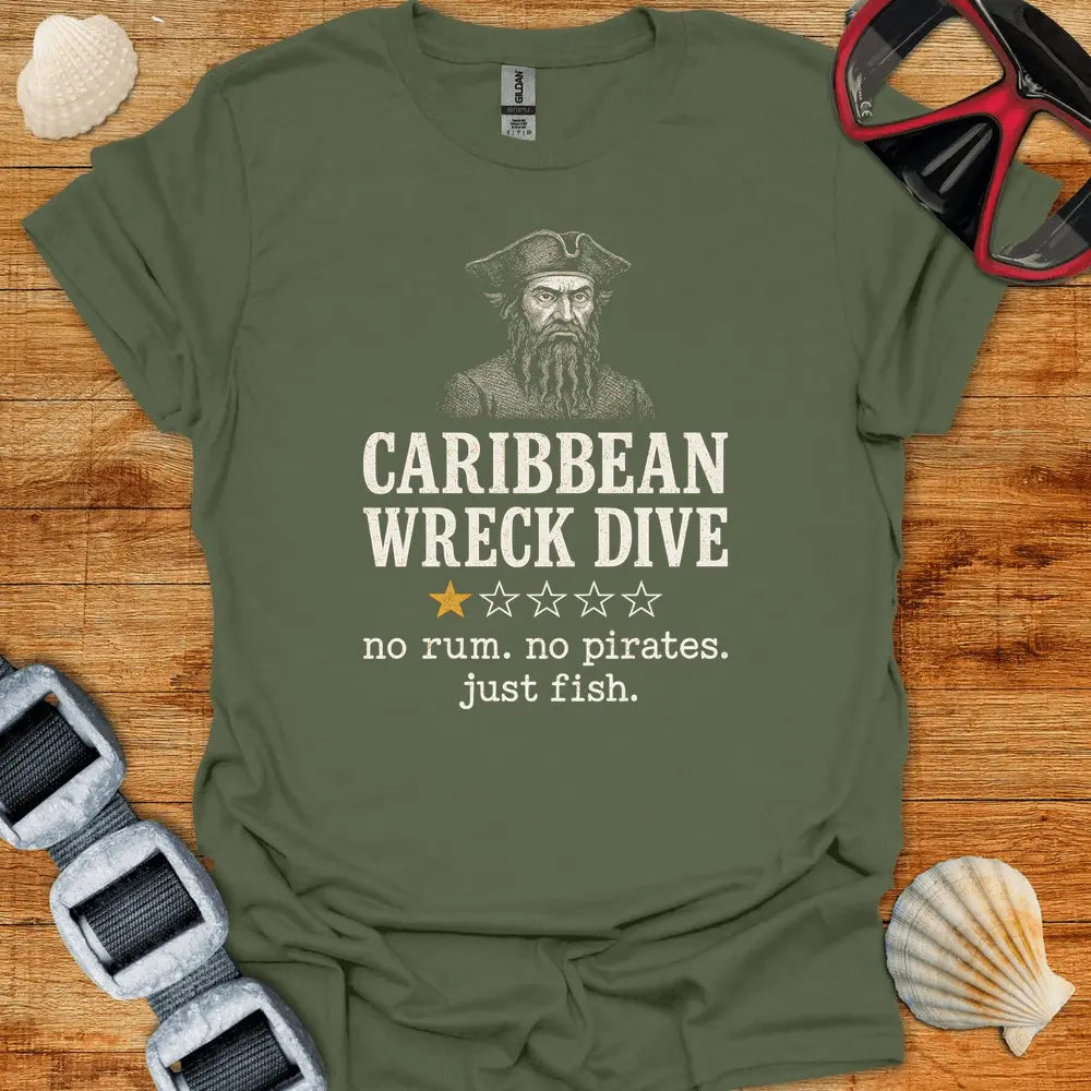 T-Shirt Military Green / S Caribbean Wreck Review T-Shirt
