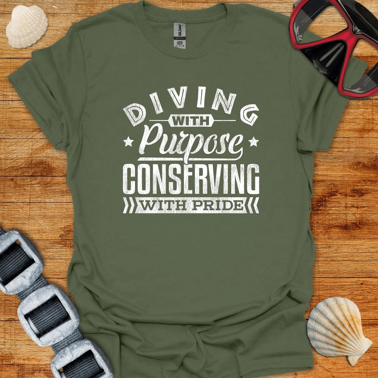 T-Shirt Military Green / S Conserving With Pride T-Shirt