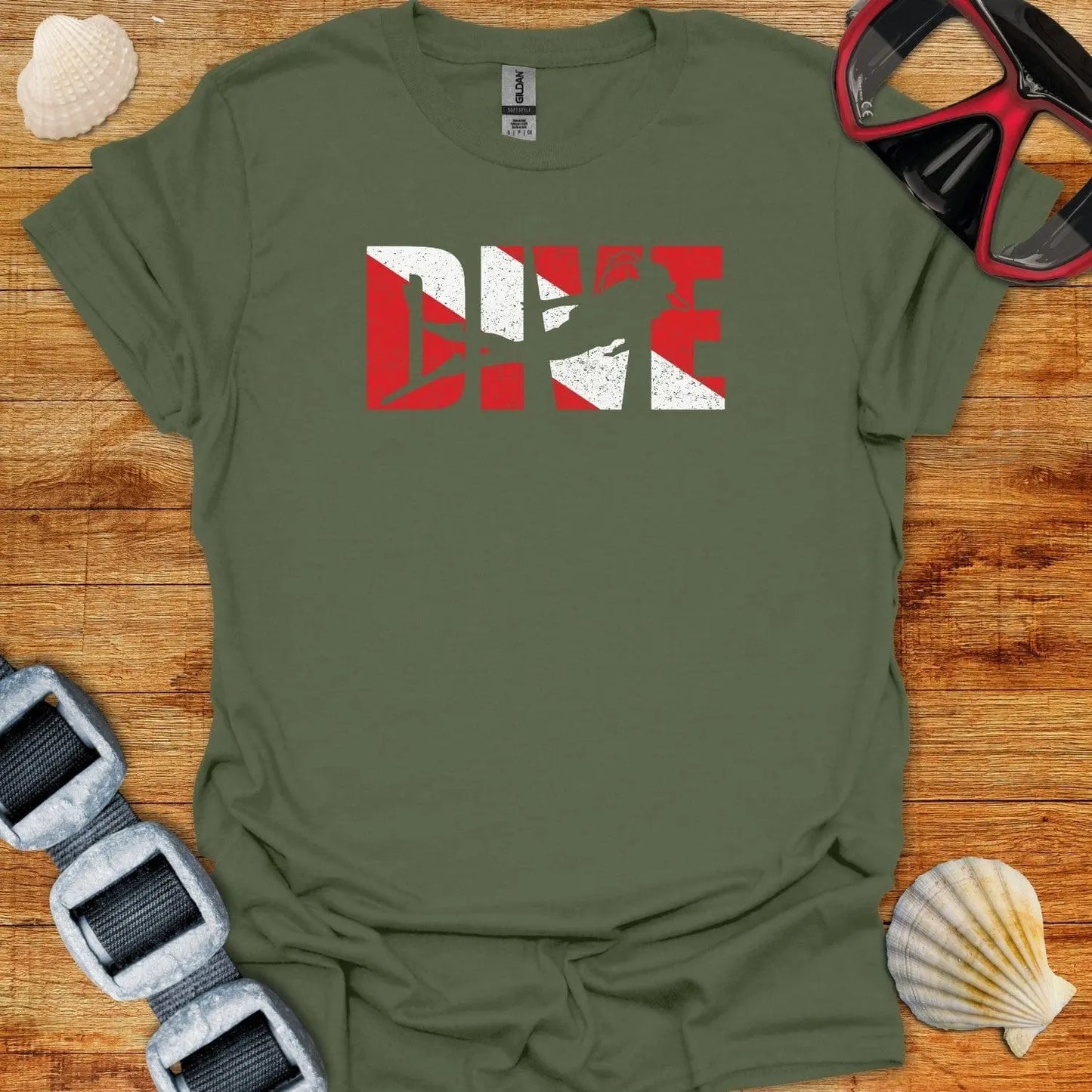 T-Shirt Military Green / S Dive Grunge