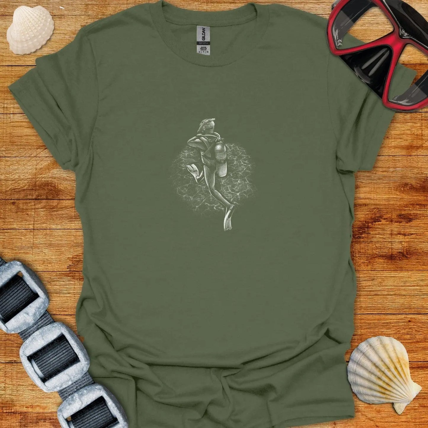 T-Shirt Military Green / S Dive Into The Night
