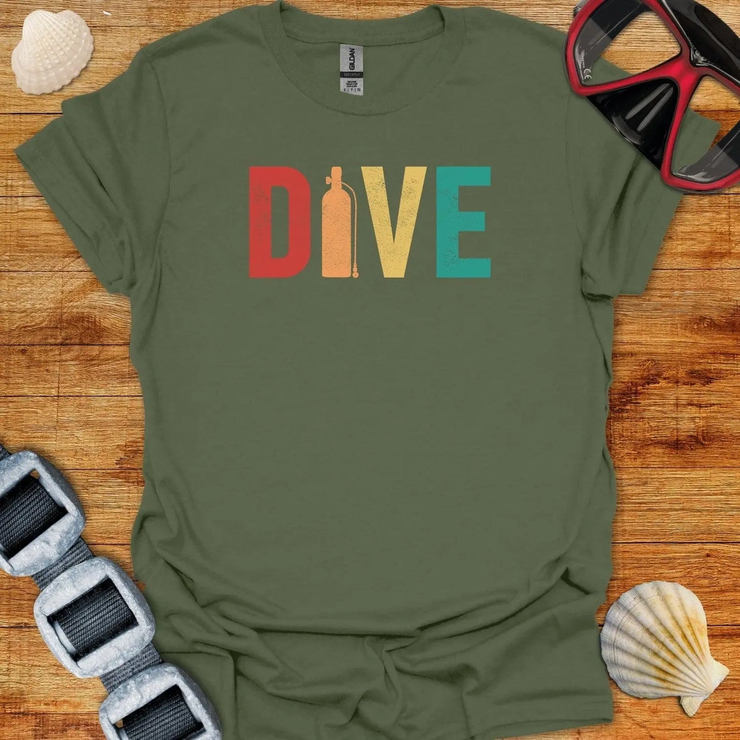 T-Shirt Military Green / S Dive Tanked