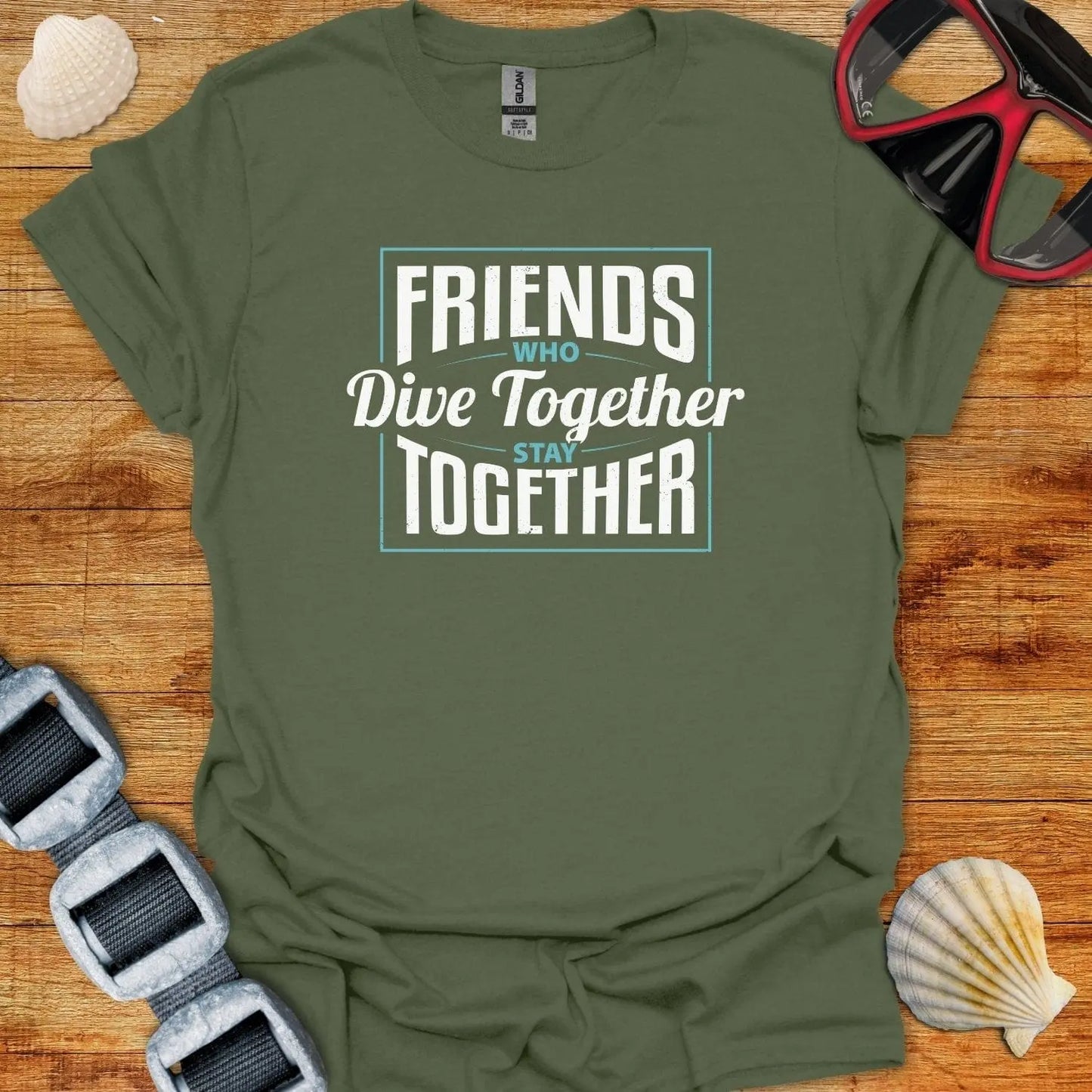 T-Shirt Military Green / S Dive Together T-Shirt