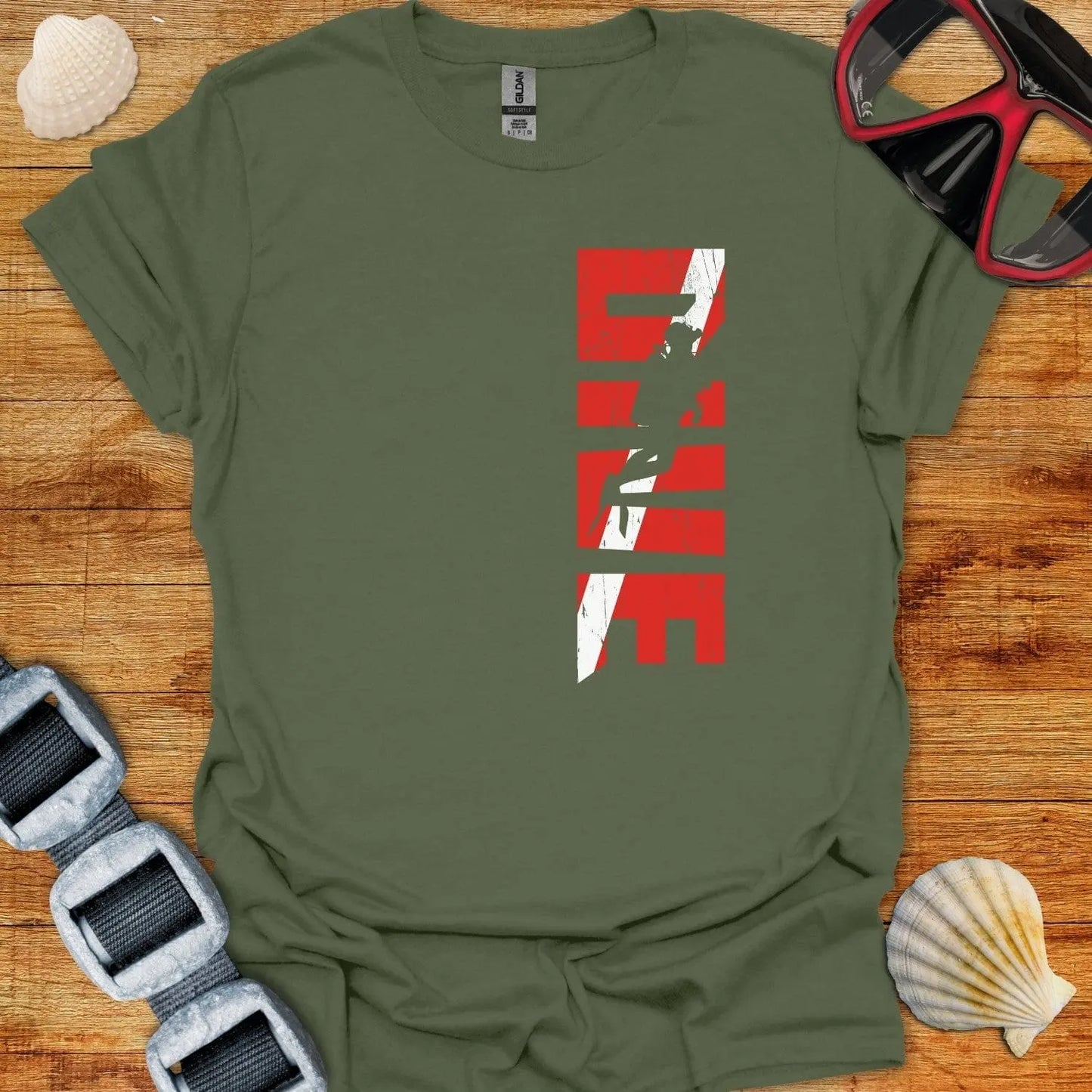 T-Shirt Military Green / S Dive Vertical