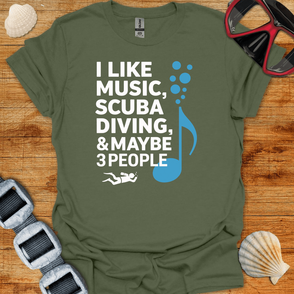 T-Shirt Military Green / S Diving And Music