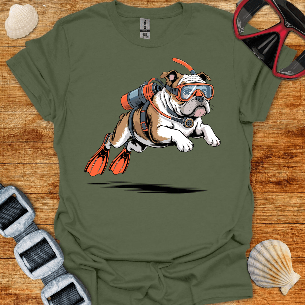 T-Shirt Military Green / S Diving Bulldog T-Shirt