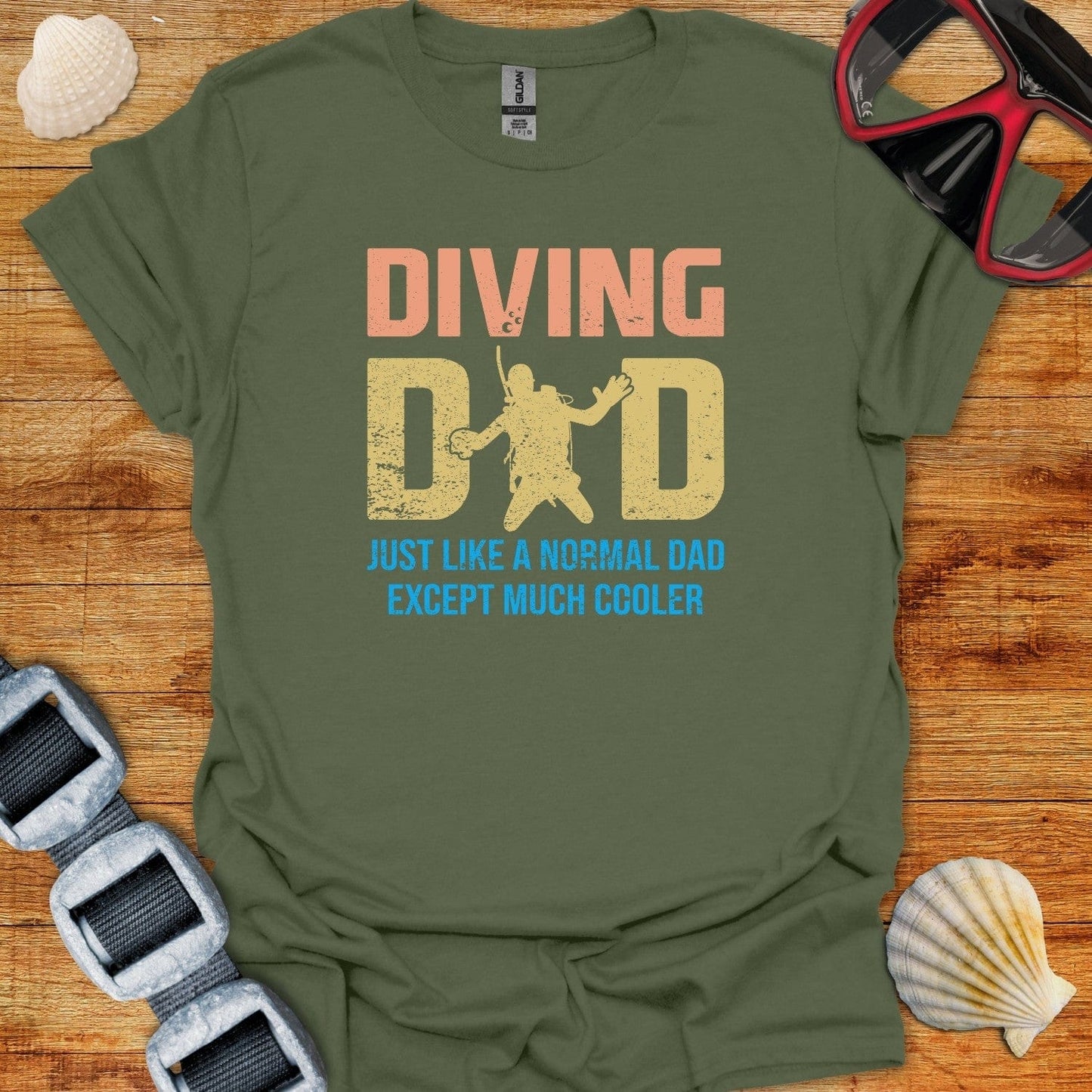 T-Shirt Military Green / S Diving Dad