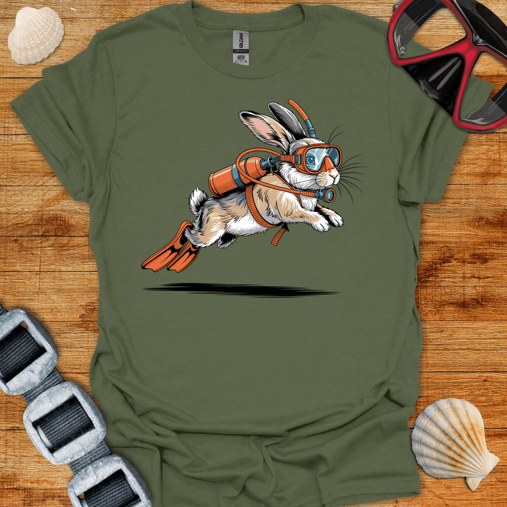 T-Shirt Military Green / S Diving Rabbit T-Shirt