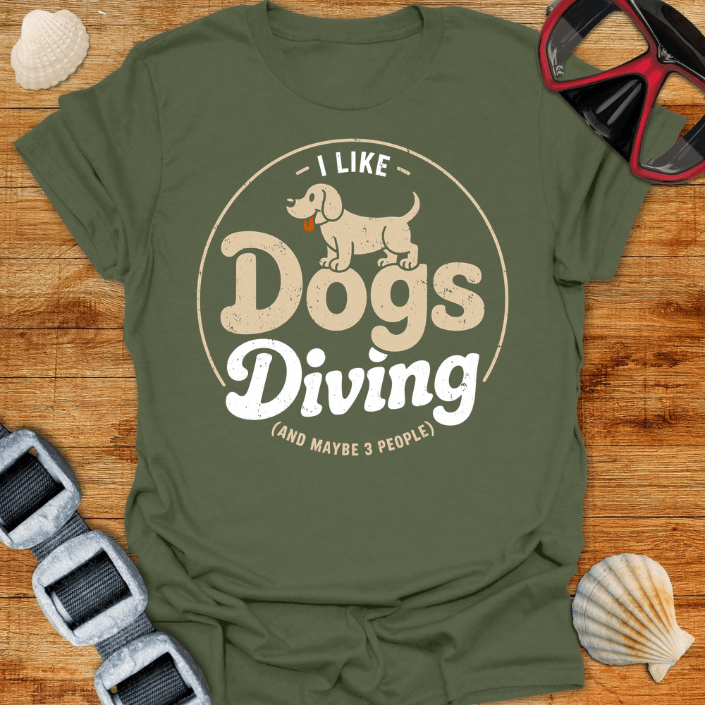T-Shirt Military Green / S Dogs & Diving T-Shirt