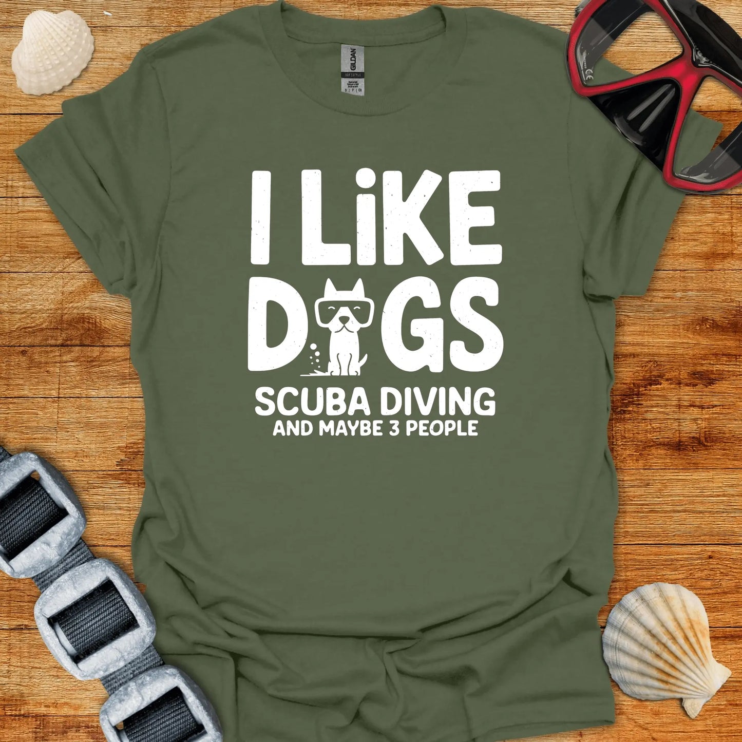 T-Shirt Military Green / S Dogs & Diving T-Shirt