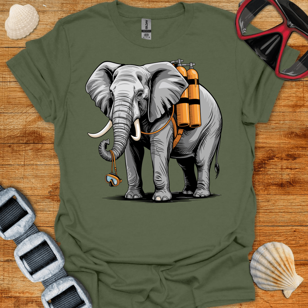 T-Shirt Military Green / S Elephant Diver T Shirt
