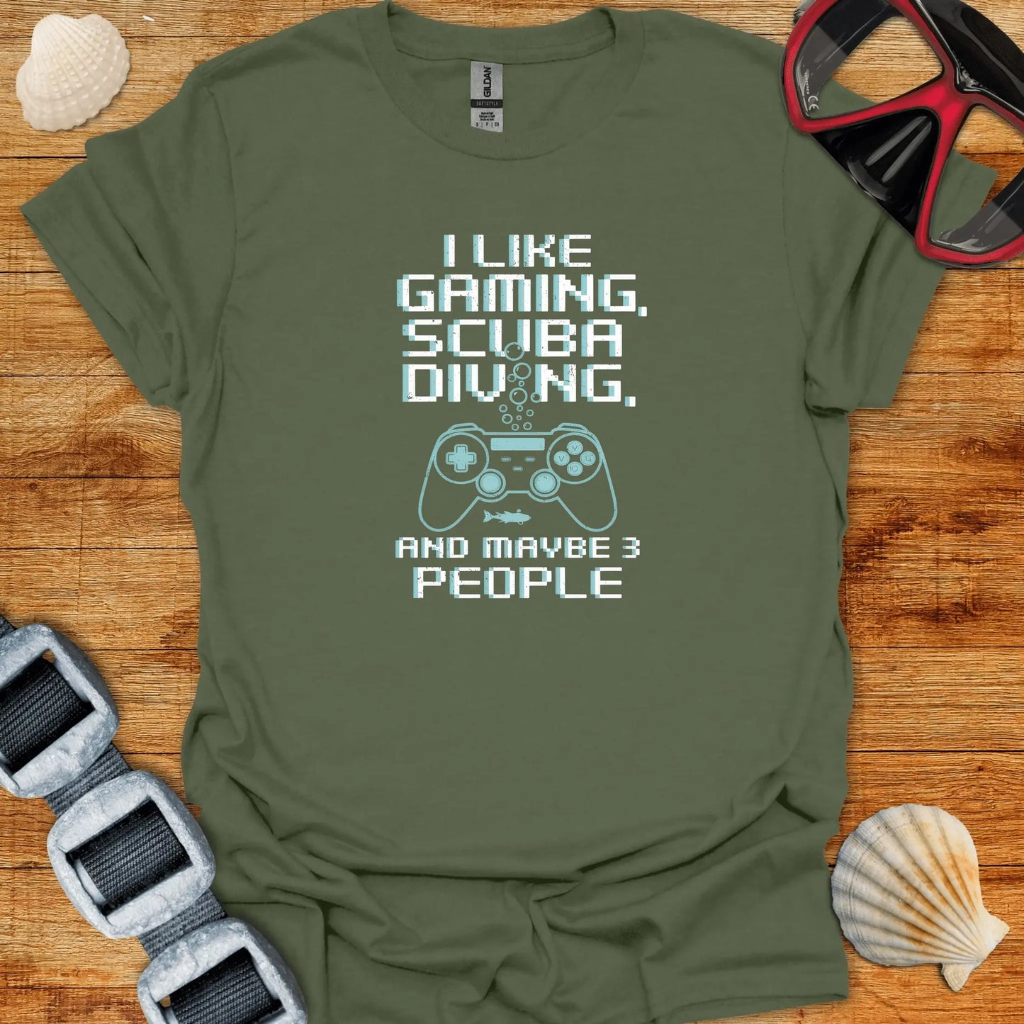 T-Shirt Military Green / S Gaming & Scuba T-Shirt