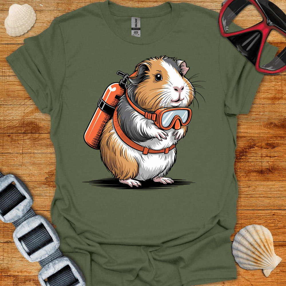 T-Shirt Military Green / S Guinea Pig Diver T-Shirt