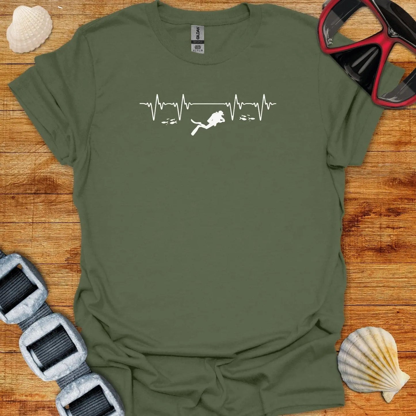 T-Shirt Military Green / S Heart Line