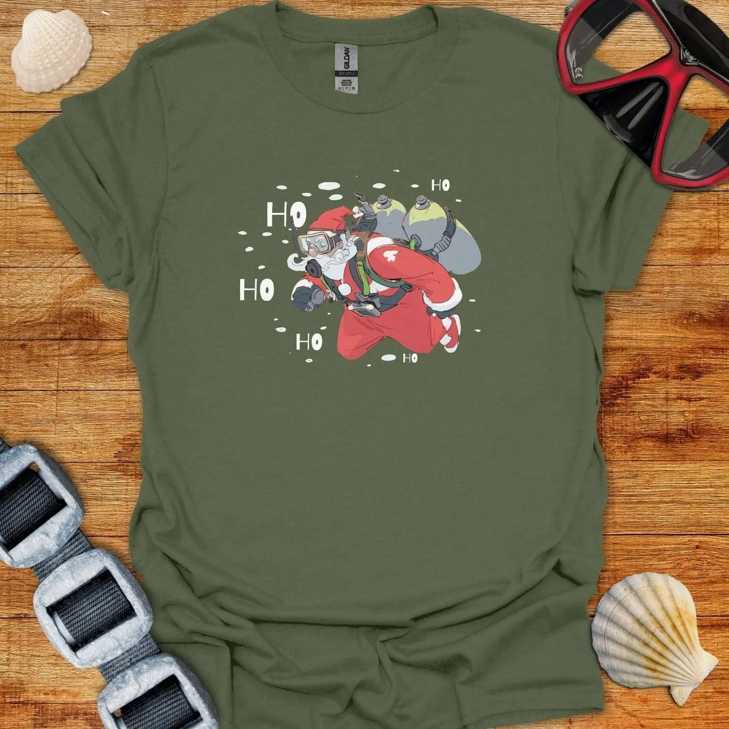 T-Shirt Military Green / S Ho Ho Ho T-Shirt