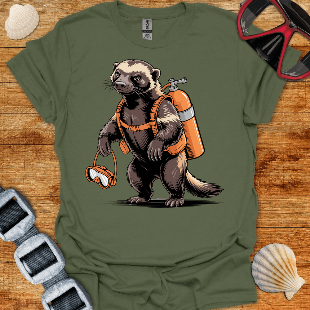 T-Shirt Military Green / S Honey Badger Diver T-Shirt