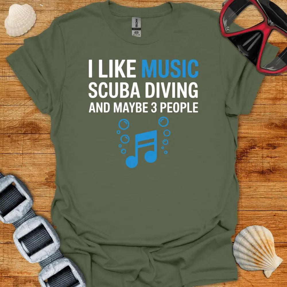T-Shirt Military Green / S I Like Music T-Shirt