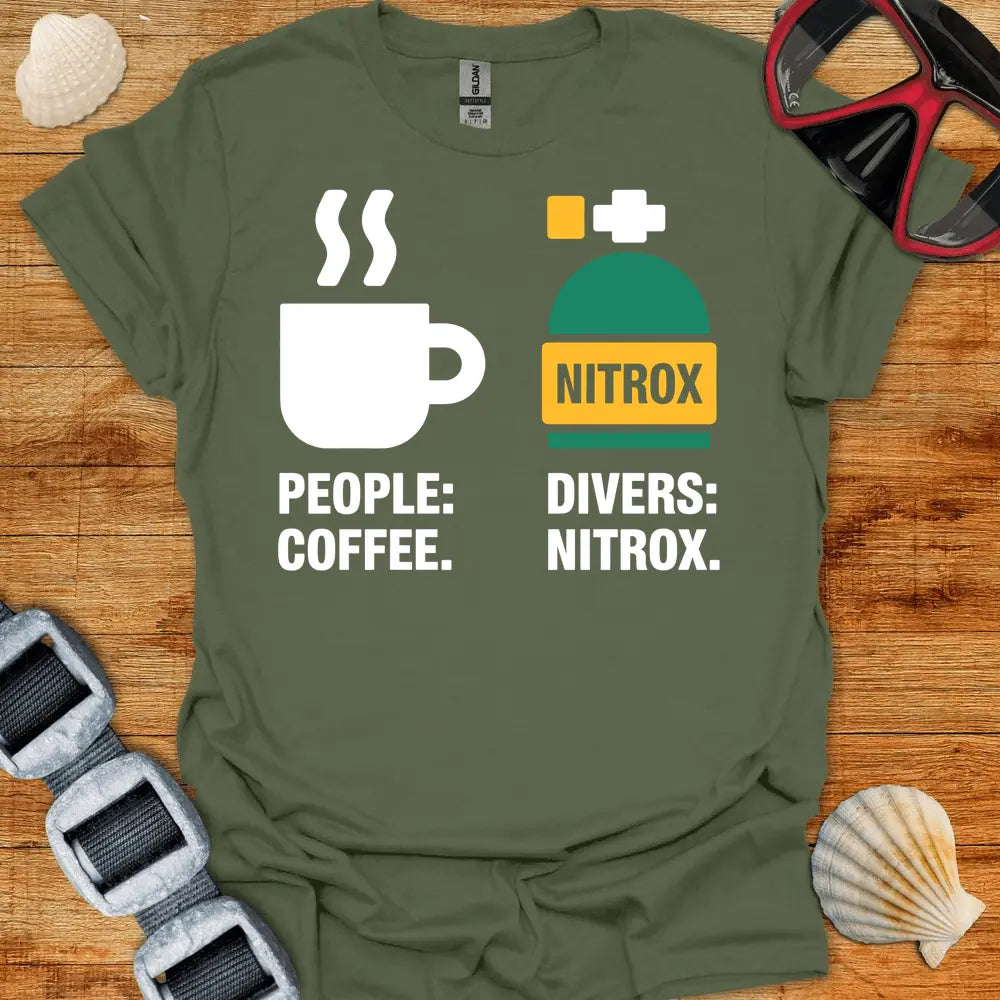 T-Shirt Military Green / S I Like Sharks