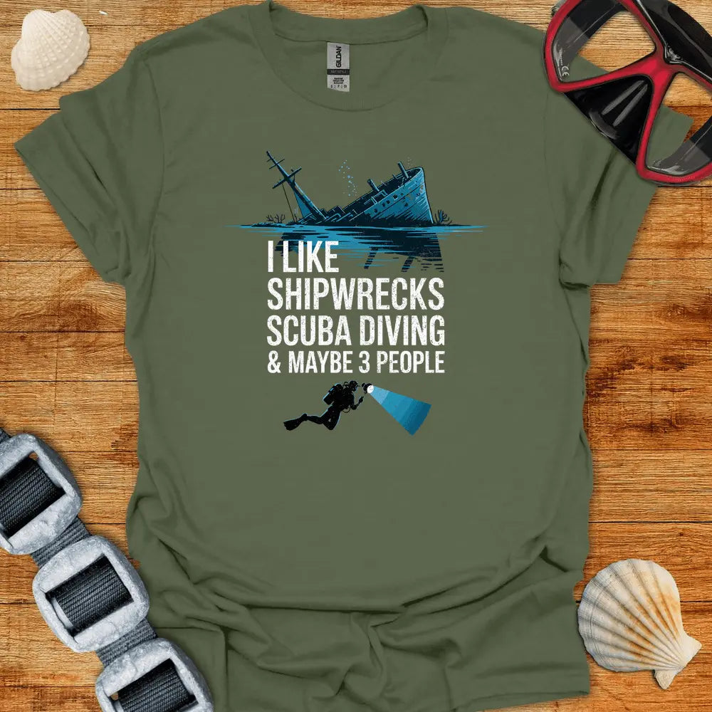 T-Shirt Military Green / S I Like Wrecks T-Shirt
