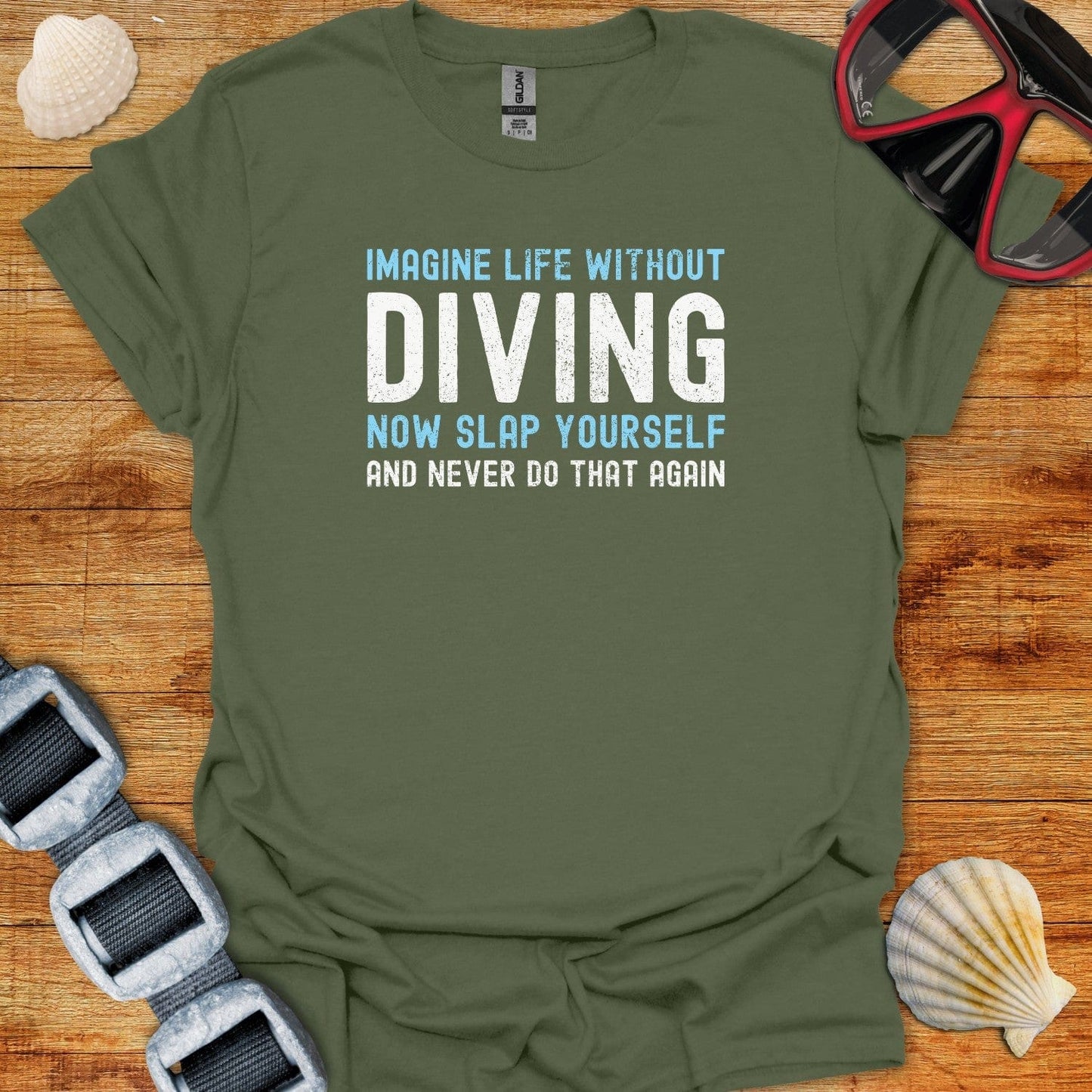 T-Shirt Military Green / S Imagine Life Without Diving