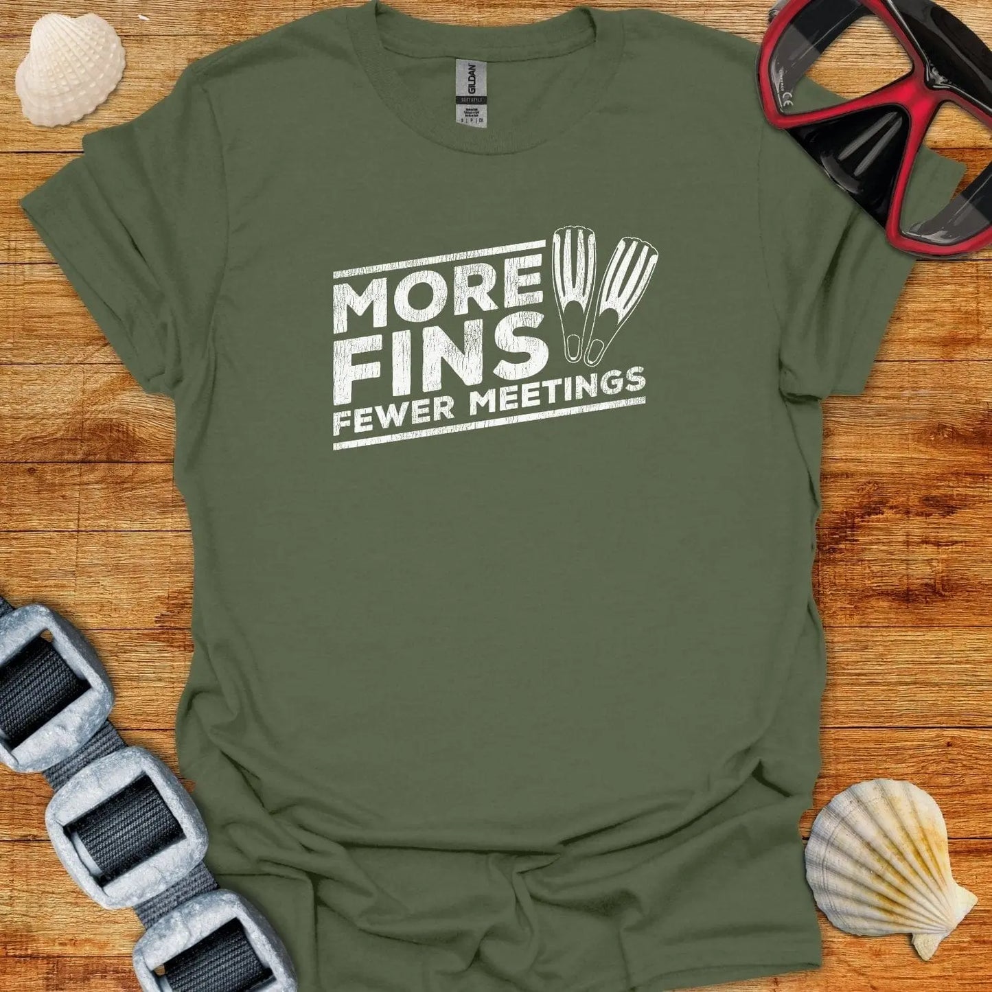 T-Shirt Military Green / S More Fins