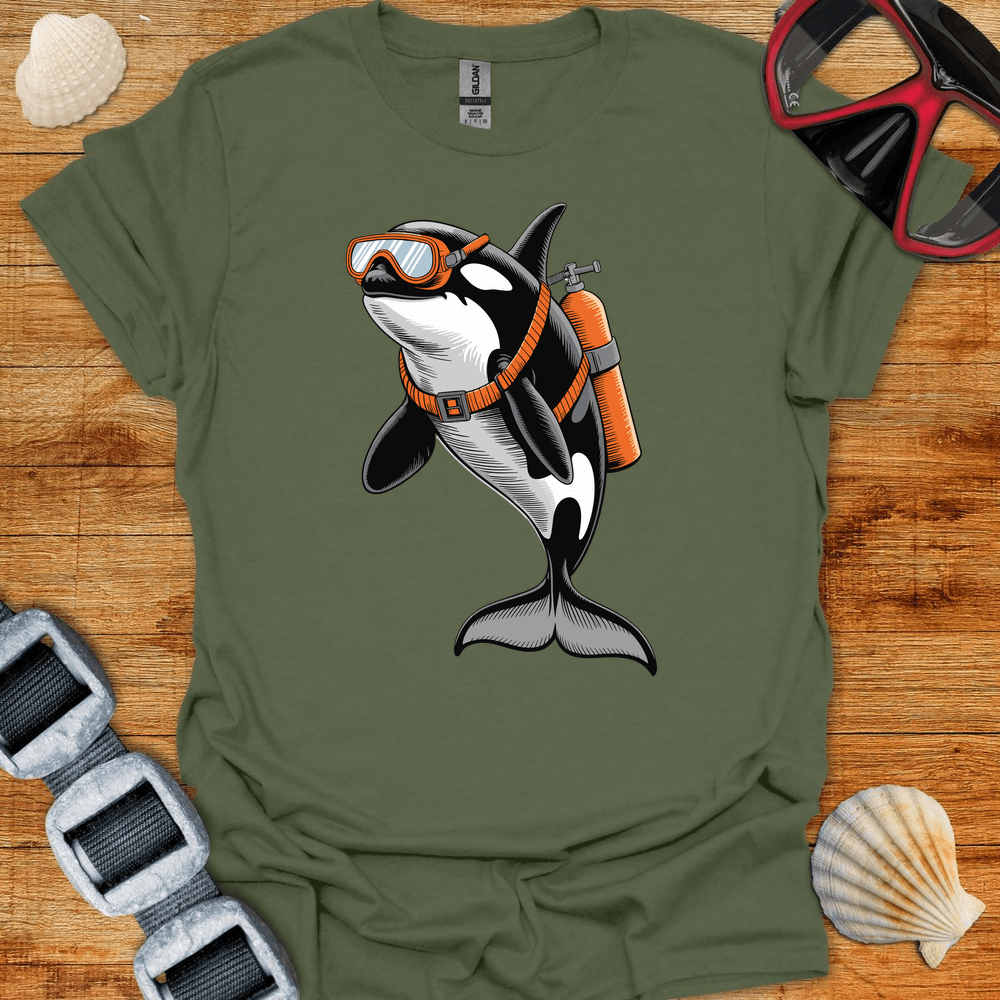 T-Shirt Military Green / S Orca Diver T-Shirt