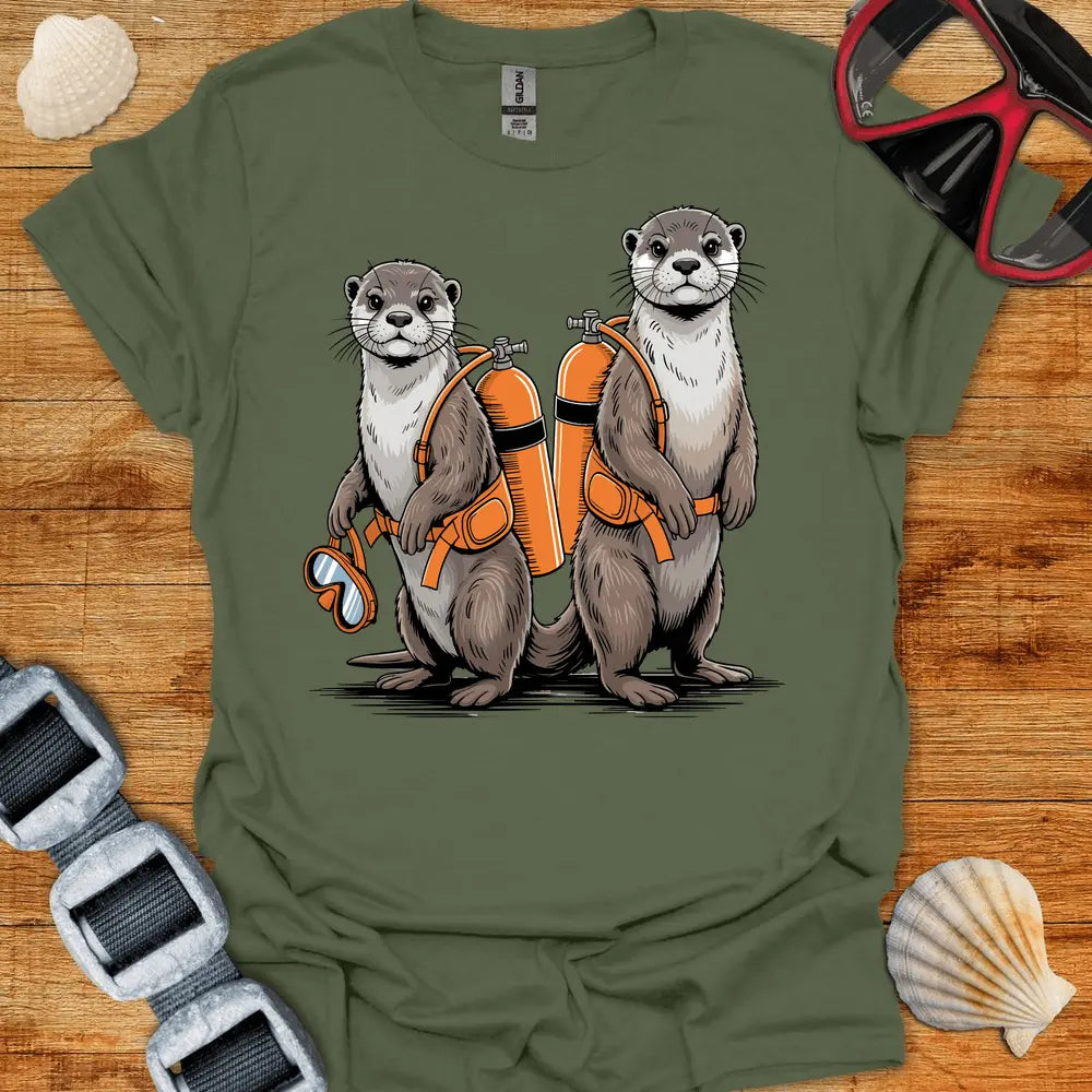 T-Shirt Military Green / S Otter Divers T-Shirt